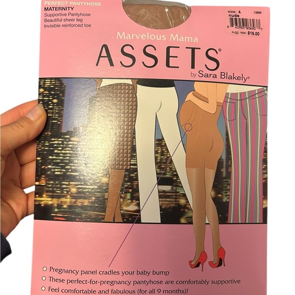 New Assets by Sara Blakely Maternity Nude Pantyhose - Picture 1 of 3